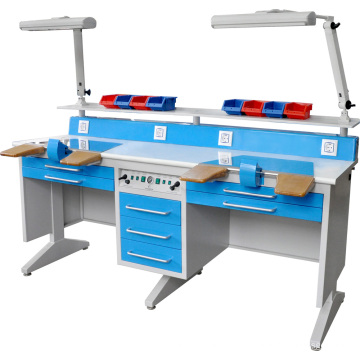 Dwt-Lt6 Double Worker Dental Lab Work Table